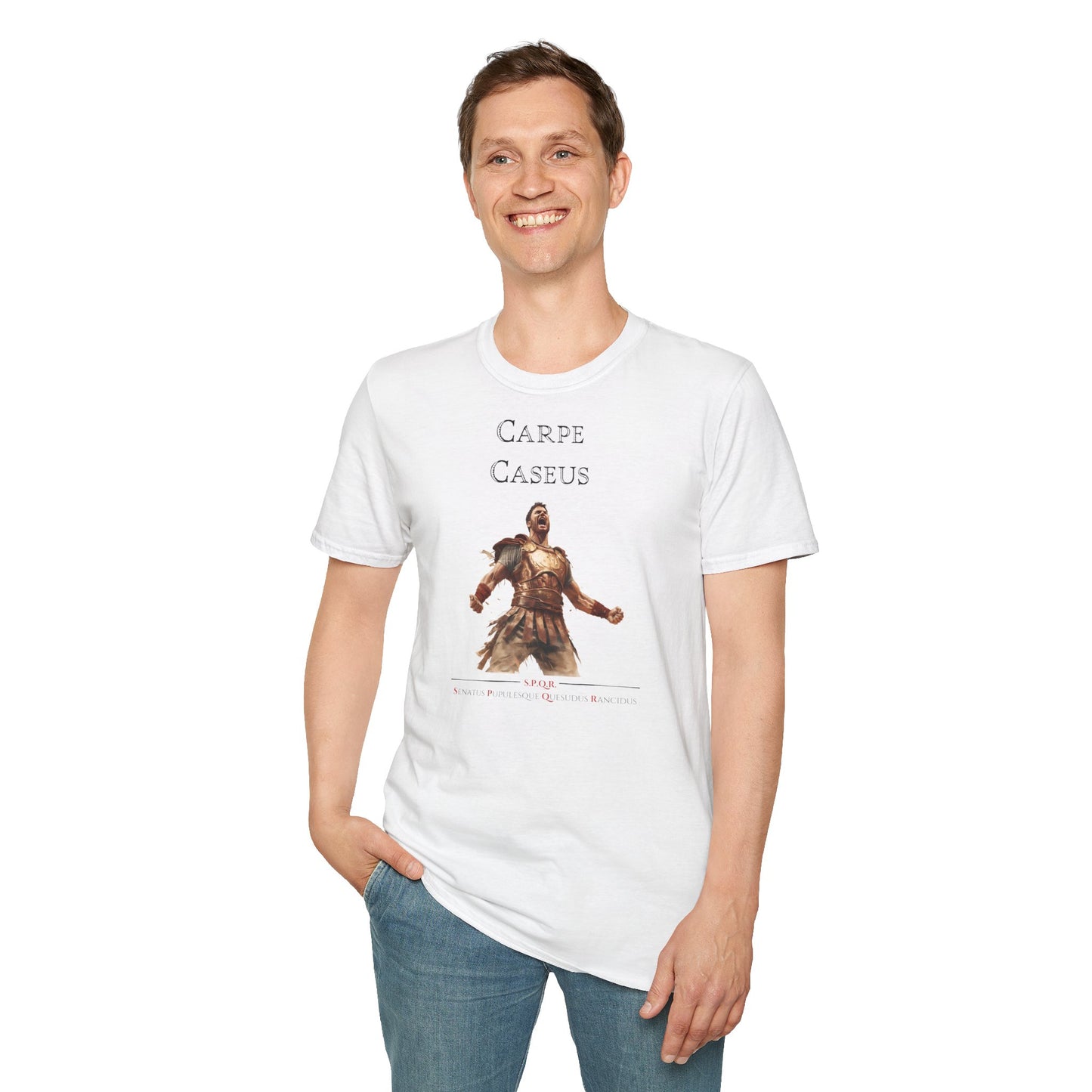 Carpe Caseus Gladiator T-Shirt – Seize the Cheese in Style