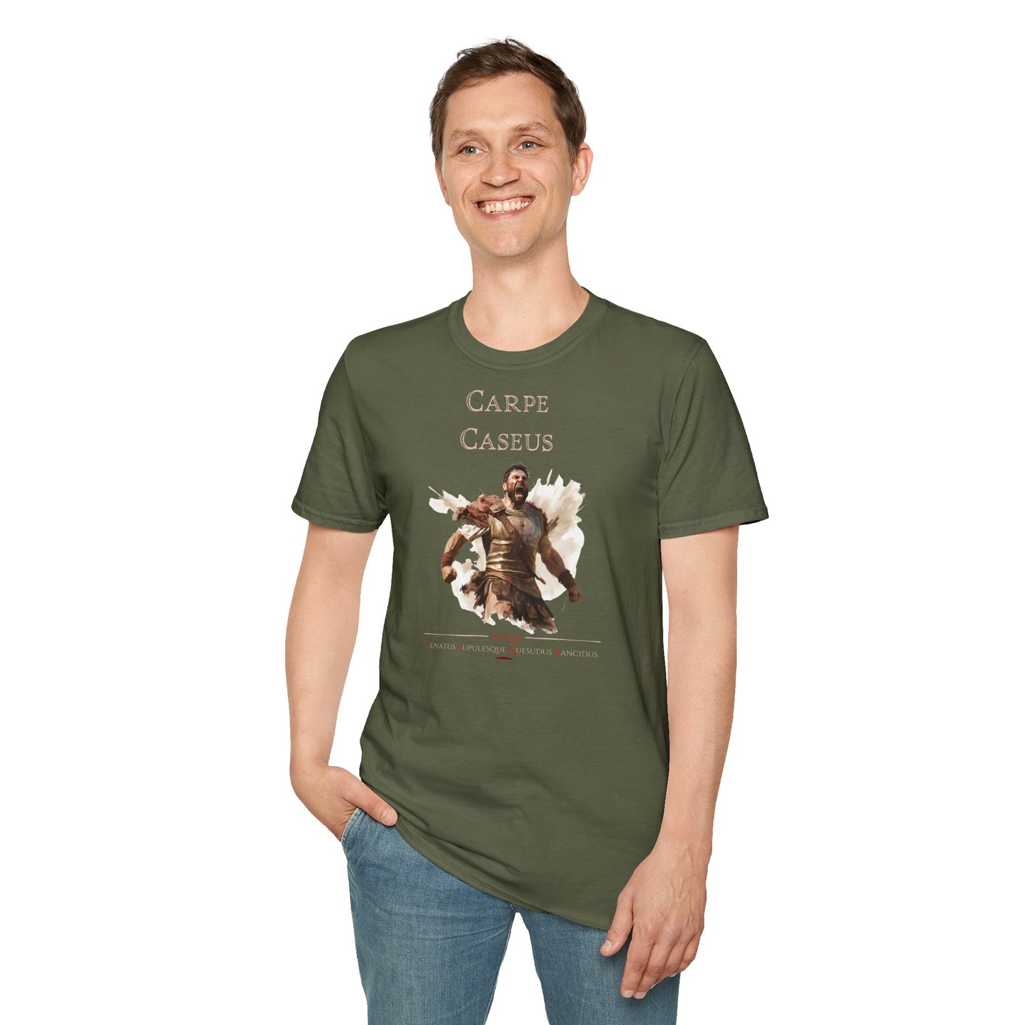 Carpe Caseus Gladiator T-Shirt – Seize the Cheese in Style