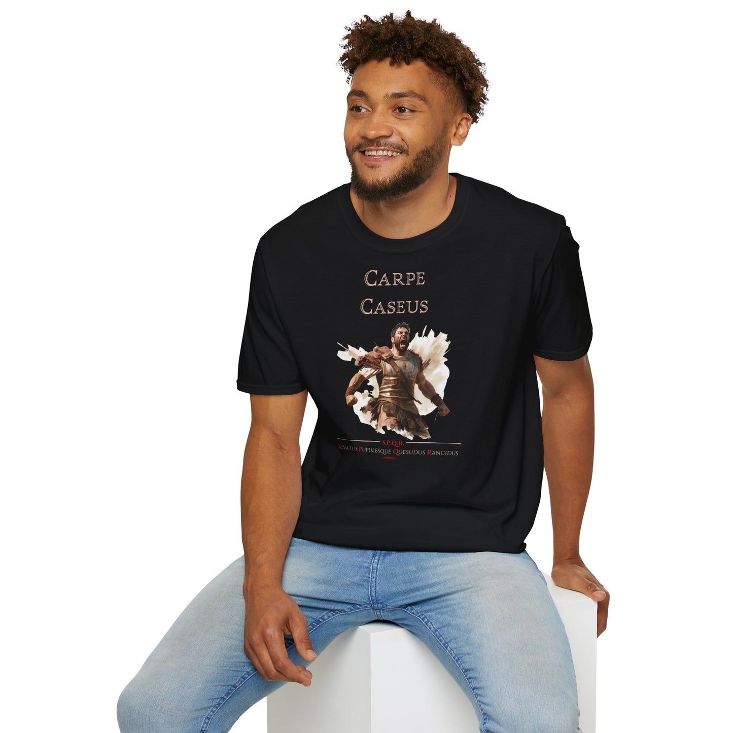 Carpe Caseus Gladiator T-Shirt – Seize the Cheese in Style