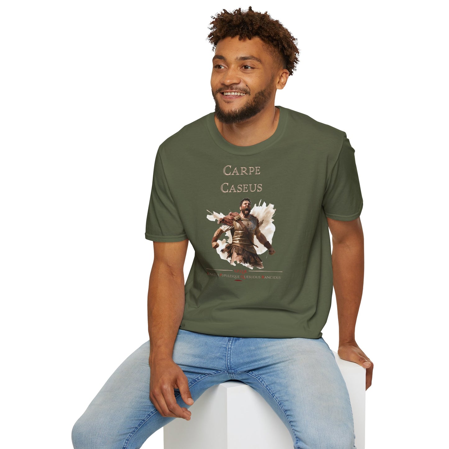 Carpe Caseus Gladiator T-Shirt – Seize the Cheese in Style