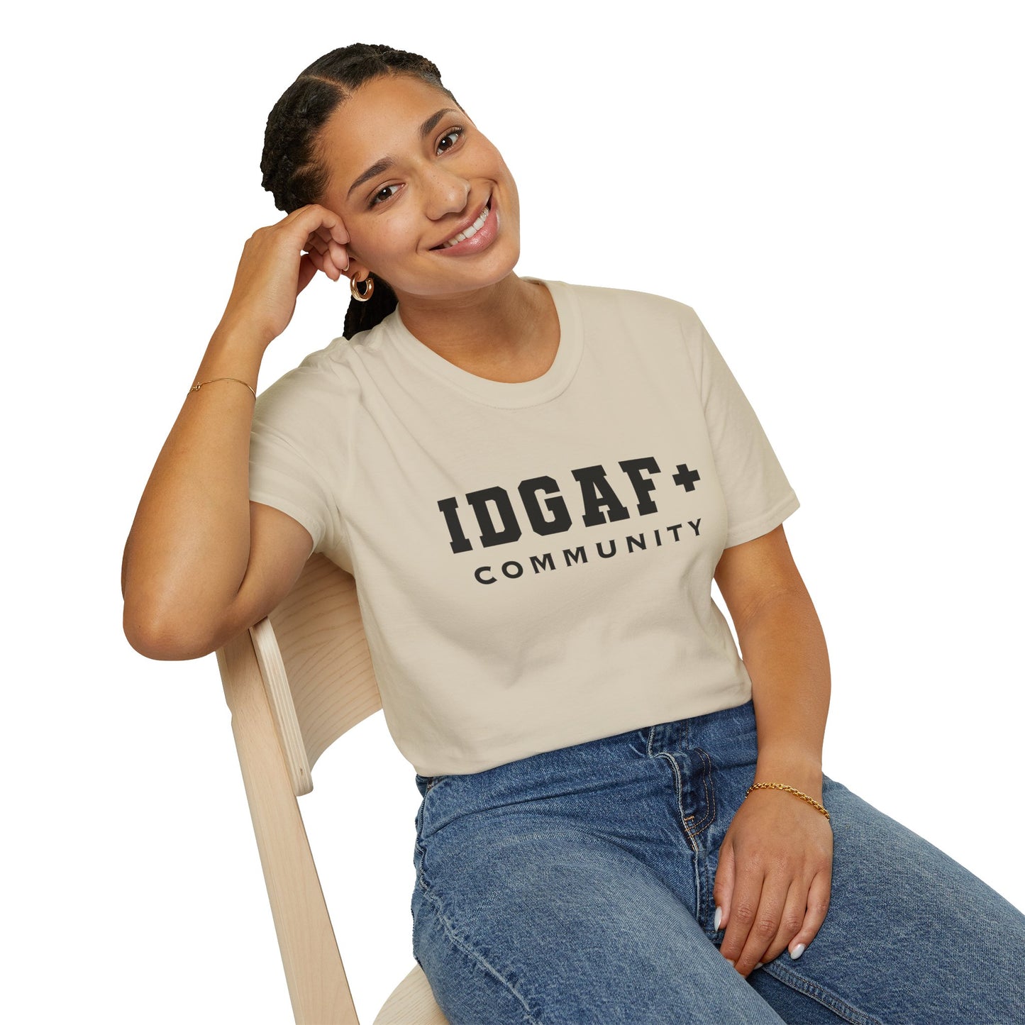 IDGAF+ Community T-Shirt – For the Bold, Unapologetic, and Inclusive