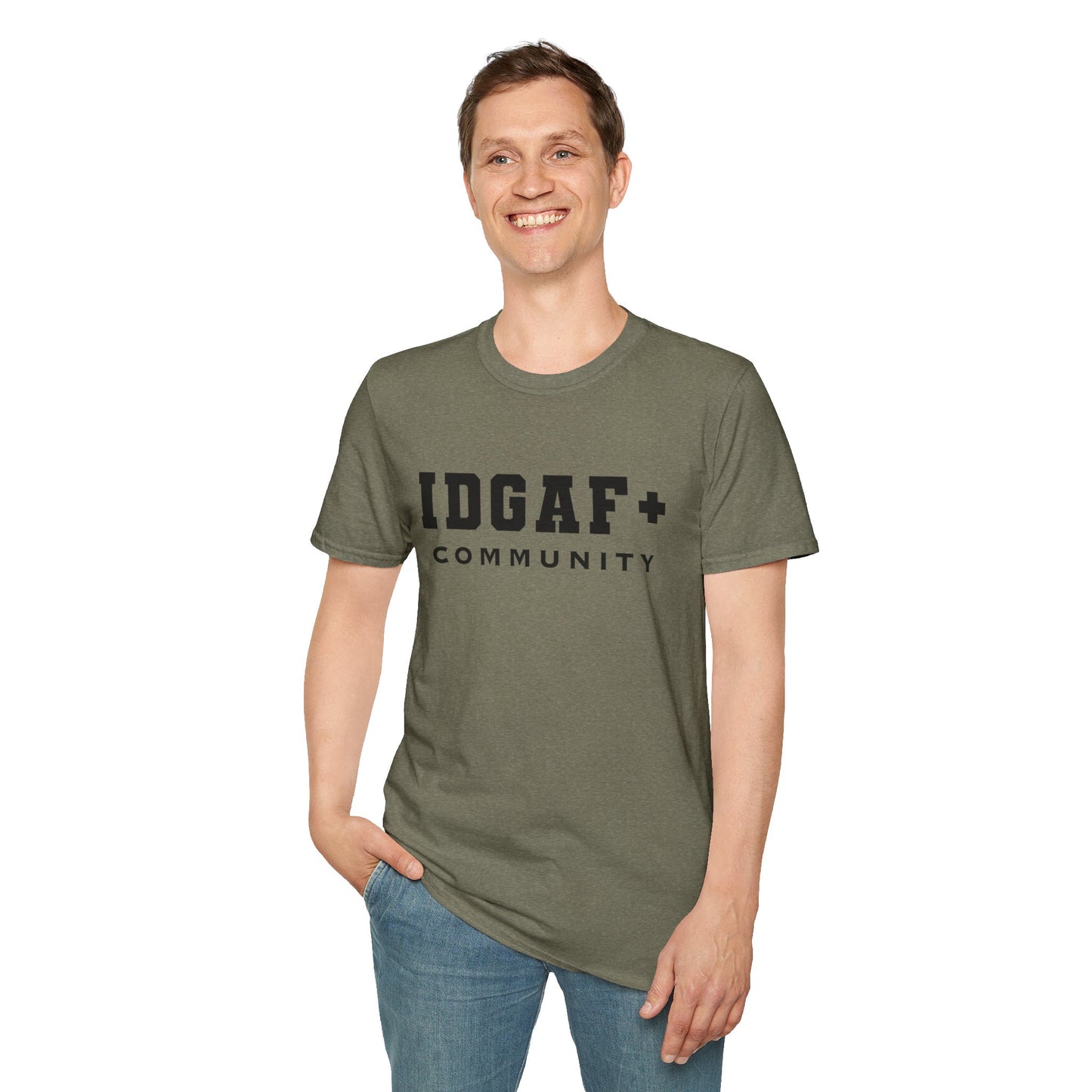 IDGAF+ Community T-Shirt – For the Bold, Unapologetic, and Inclusive