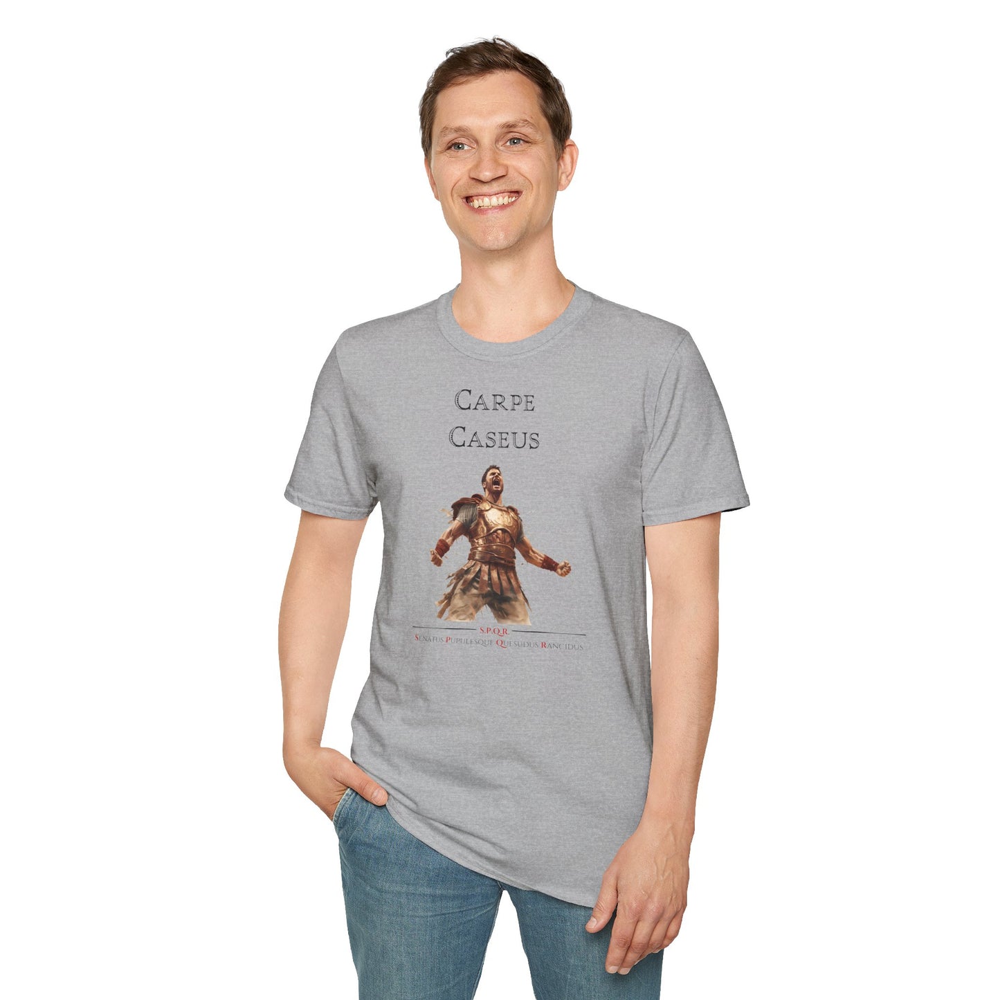 Carpe Caseus Gladiator T-Shirt – Seize the Cheese in Style