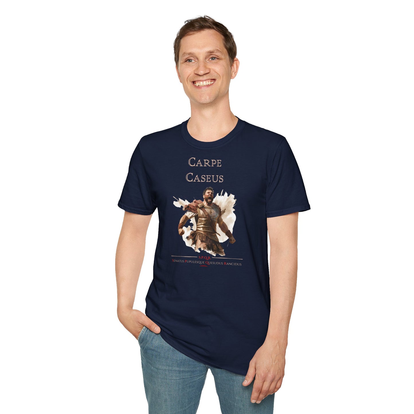 Carpe Caseus Gladiator T-Shirt – Seize the Cheese in Style