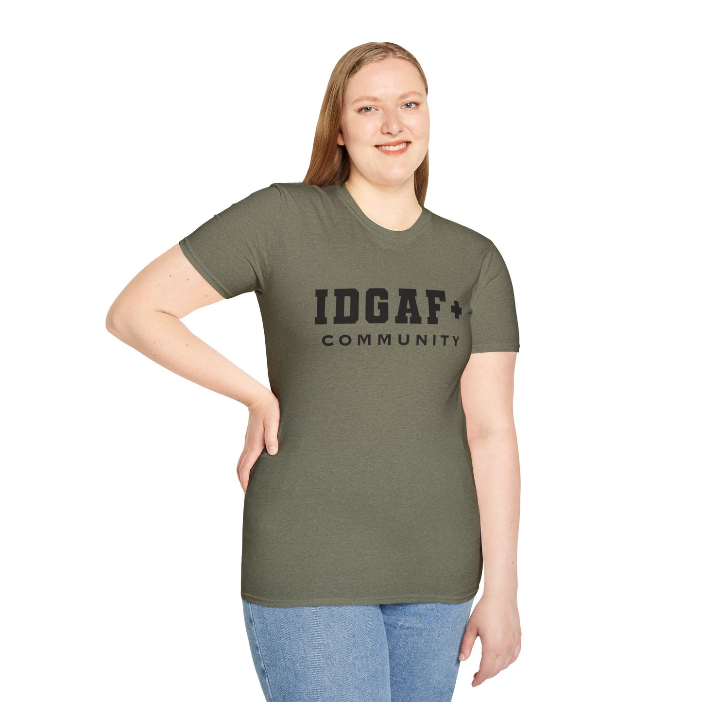 IDGAF+ Community T-Shirt – For the Bold, Unapologetic, and Inclusive