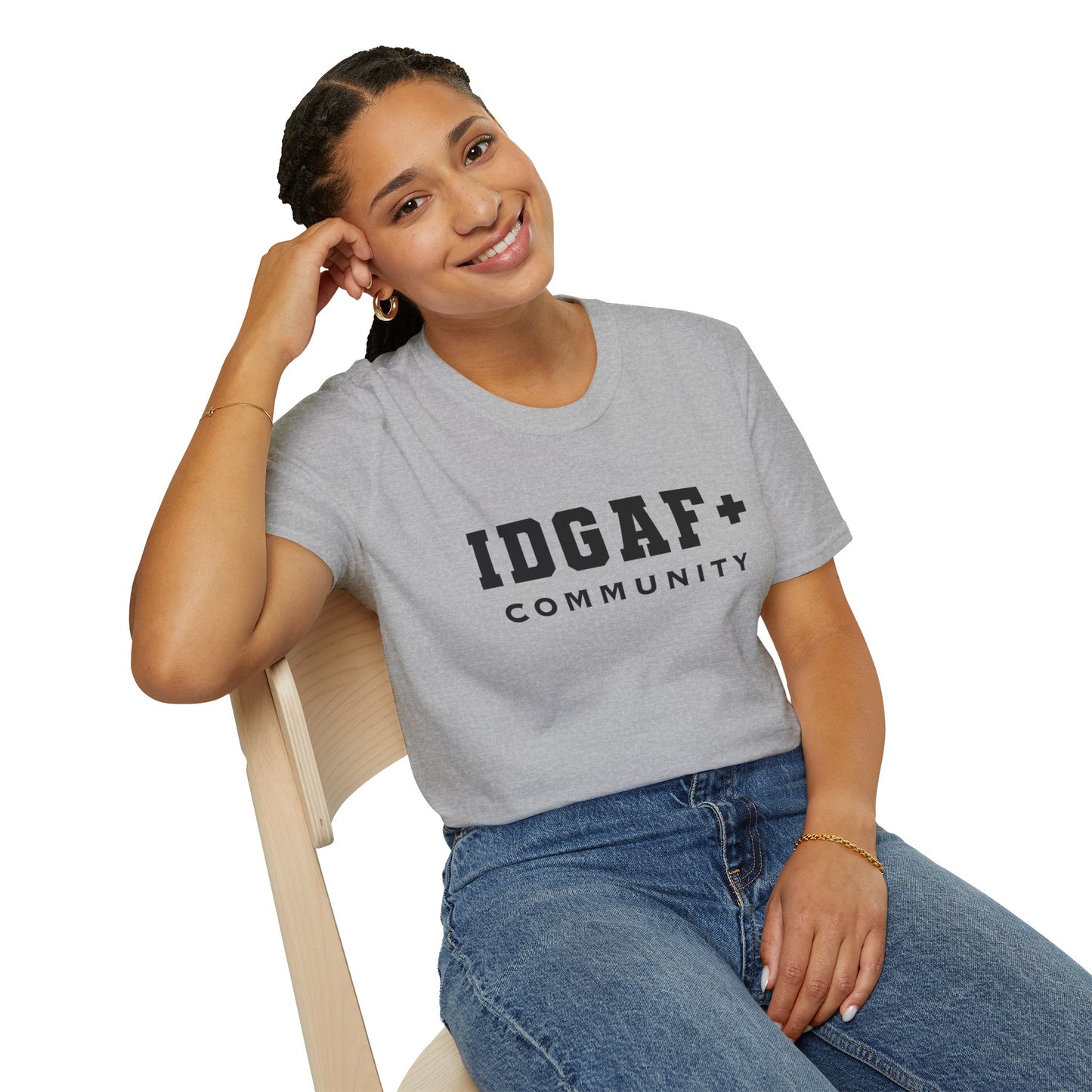 IDGAF+ Community T-Shirt – For the Bold, Unapologetic, and Inclusive